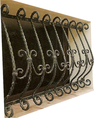 convex wrought iron decorative burglar bars
