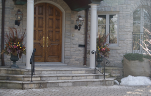 luxury home boasts new custom made wrought iron railings handrails from Myriad Metal Designs of Bolton