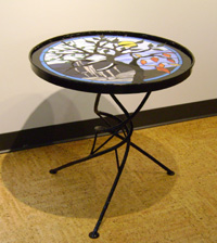 steel wood custom table legs art show image GTA